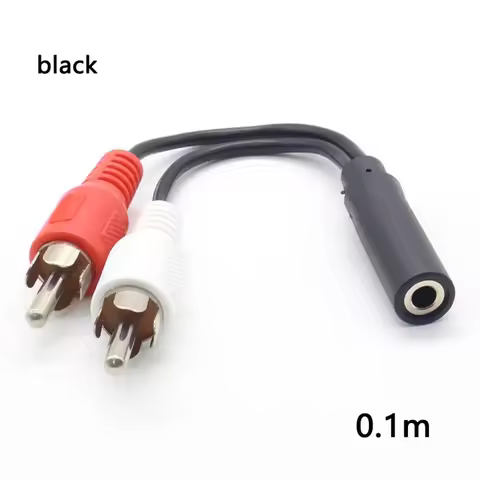 3.5mm RCA Female Jack Stereo 1/2/5PCS 3.5 Audio Aux Socket Connector To Headphone Music Wire Y Audio