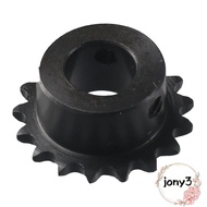 JONY Roller Sprockets, C45 Carbon Steel Black Oxide 17 Tooth Gear, Portable Single Strand 1/4" Pitch