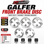 Galfer Front Brake Disc Rotor 220mm 245mm 267mm 4 Hole 4 Lubang LC135 Y15ZR Y16ZR R4 Heavy Duty Brak