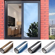 (Length 100cm)Multi-size One Way Mirror Window Film Privacy Sun Blocking Glass Sticker Heat Control Reflective
