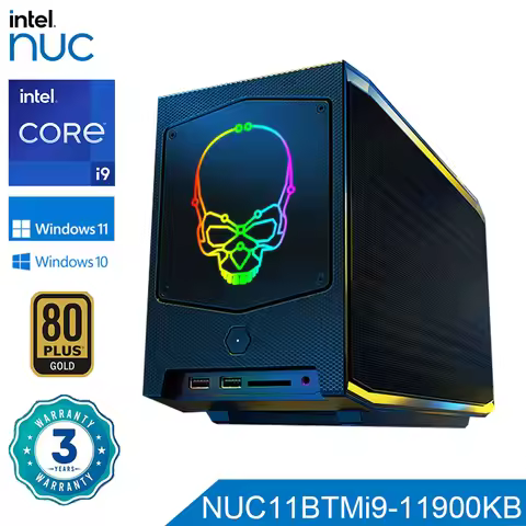Intel NUC11BTMi9 Core i9-11900KB Processor 4.9GHz UHD Graphics Mini PC Window 11 Thunderbolt 4 3x4K