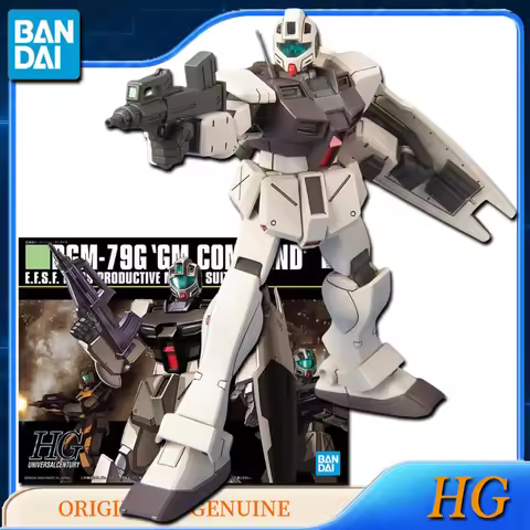 Bandai Original Genuine HG GUNDAM DGM-79G 'GM COMMAND' Anime Action Figures Toys for Kids Gift Assem