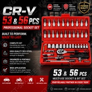 CR-V 53 & 46 PCS Ratchet Box Socket Set Box Set Spanner Set Wrench Set Tools Set