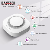 DAYTECH Wireless Smoke Detector Photoelectric Sensitive Sensor Come With 9V Battery SM19