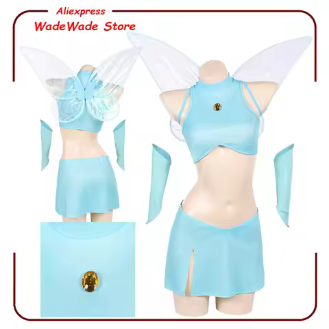 Women Winx Cartoon Bloom Cosplay Costume Fairy 2025 Club Roleplay Vest Skirt Elf Wing Gloves Clothin