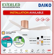 [FREE INSTALLATION] DAIKO Haga Pro 42"/48"/52" DC Ceiling Fan (with Dimmable Tri-Color Light and Rem