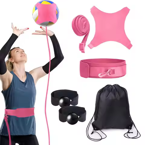 Elastic Rebound Volleyball Training Strap, In-Situ Practice Auxiliary Equipment With Volleyball Stor