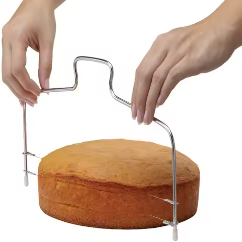 Cake Decorating Tools-1Pc Adjustable Double Layer Stainless Steel Cake Slicer Kitchen Accessories,Pa
