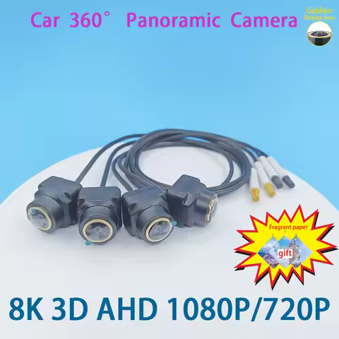 8K 3D AHD 1080P 720P Car 360 Panoramic camera 4 pieces square cameras For Android Radio with 360APP 