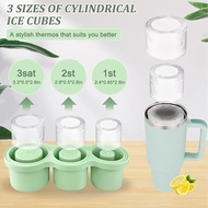 Ice Cube Tray for Stanley Cups 30 oz - 40 oz, Silicone Ice Cube Molds with Lid and Case for Freezing