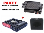 HAPPY HOME PAKET KOMPOR GAS PORTABLE BBQ YAKINIKU GRILL PAN