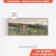 Tranh treo tường Vintage Landscape Painting Horizontal Landscape Wall Art Panoramic Canvas Wall Art 