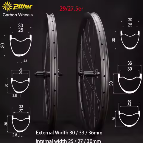 1280g MTB Carbon Wheelset 29er/27.5er Ratchet System 36T M370 Hub Pillar TB2015 Spokes 28H ‌Mullet‌ 