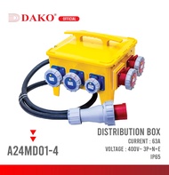 กล่องปลั๊กกระจายไฟ DAKO 63A 3P+N+E กันน้ำ IP65 A24MD01-4