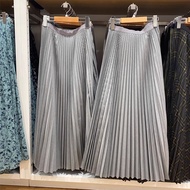 Uniqlo ˉWomens Pleated Dress Organ Skirt Elastic Waist Skirt Temperament Versatile Slim 25 Spring An
