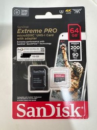 “全新 可拍4k” SanDisk Extreme PRO microSDXC UHS-I 64GB 記憶卡