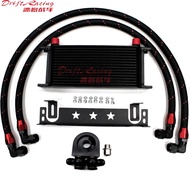 16 Row Oil Cooler Kit Thermostatic For 2000-2009 Honda S2000 2.0L/2.2L,Subaru Impreza WRX/STi EJ20 E