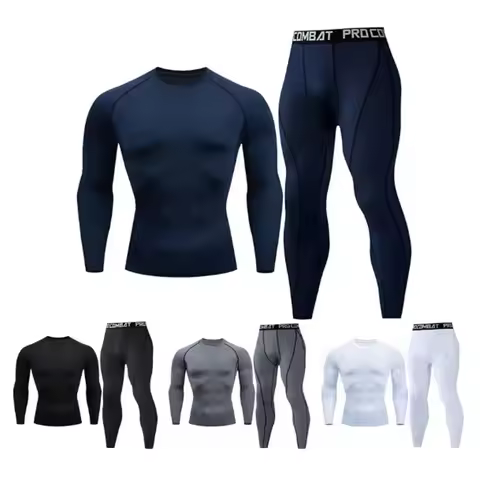 Sports Suit New Men's Compression Running Sets Breathable Tight Training Basketball Rashguard Tracks