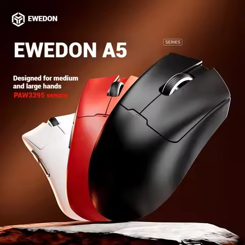 EWEADN A5 Pro Ultra wireless Lightweight Mouse Three-mode Paw3395/3311 22K/26KDPI Low Latency Gaming