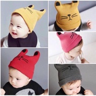 Milk Cat Wool Hat for baby, Cat Ear Wool Hat
