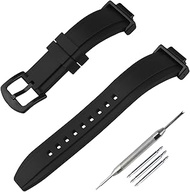 Men's Rubber Strap Replacement for Casio G-SHOCK GM-2100 GA-2100 GA-2110 GA-B2100 GM-5600 GM-6900 GM-2140GEM Ladies outdoor work waterproof silicone watch band wrist strap buckle(Black)