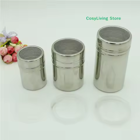 Stainless Steel Chocolate Shaker Icing Sugar Powder Cocoa Flour Coffee Sifter