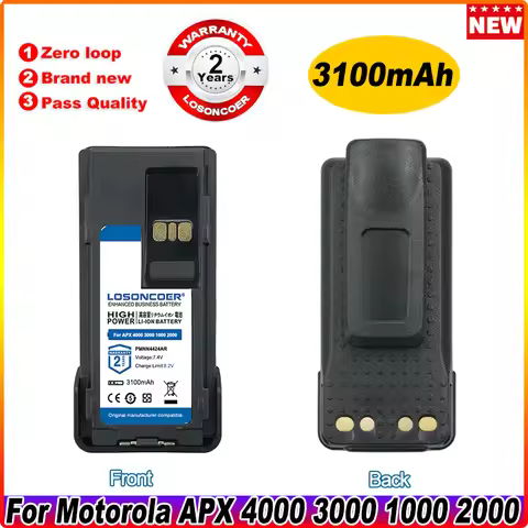 3100mAh PMNN4424AR Battery For Motorola APX 4000 APX 3000 APX 1000 APX 2000 APX 1000 Two Way Radio B