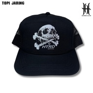 Hatred alive brand men's mesh distro hat, premium quality distro skull bone motif