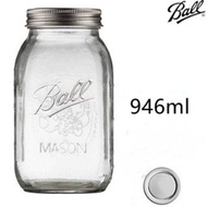 Ball Mason Jar Wide Mouth Pint Jar 16 oz ขวดโหลแก้วบอลล์ ปากกว้าง พร้อมฝา 16 ออนซ์ แก้วถนอมอาหาร แก้ว DIY