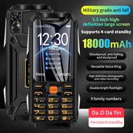 YEEMI Q9 GSM 2G Network Mobile Phone 4 SIM Cards Rugged Bar Cellphone 3.5Inch HD Display Big Battery