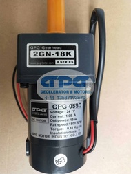 มอเตอร์จักรกลแบบมีแปรงคาร์บอน ลดความเร็ว 12V/24V/10W/15W/20W แบบติดตั้งแนวนอน แหล่งกำเนิดไฟฟ้าแบบตรง