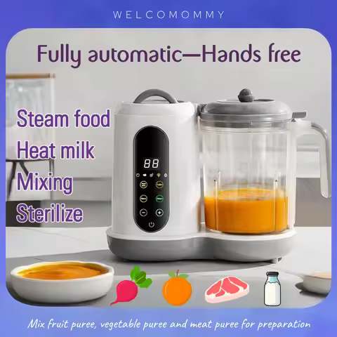 Multifunctional Baby Food Maker Automatic Baby Food Processor Steamer Food Mills Puree Blender Milk 