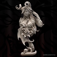 Yuanmoju GK 1/10 Resin Bust Model Love and Hate Witch Figure White Model 666T