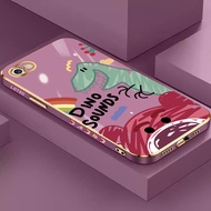 6d Plated Case for iPhone 6 6s Plus ip 6Plus 6sPlus 6+ 6s+ Casing iPhone 6p 6sp 6+iPhone6 ip6 iPhone6s ip6s ip6Plus Cute Cartoon Strawberry Bear Dinosaur Silicone Soft Casing hp SoftCase Anti-drop