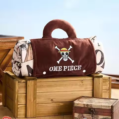 One Piece Luffy Blanket Bag Hand-Held Casual Pillow Bag Multi-Purpose Decorative and Warm Blanket Ca