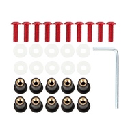 10Pcs/set Windscreen Nut Bolt Washer Screw M5 x 15mm Universal Motorbike Windshield Fasterner Kit Fa