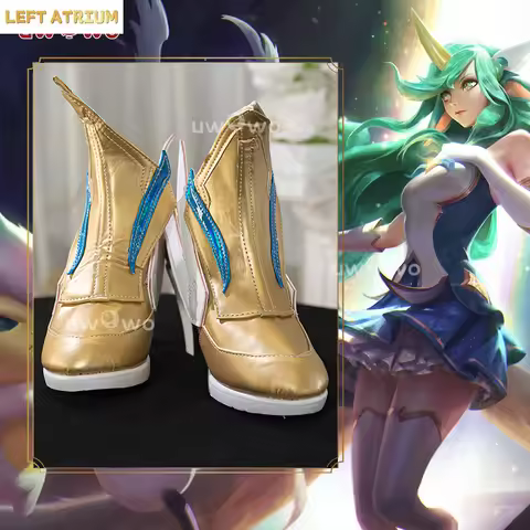 UWOWO Soraka Shoes Game LOL: Star Guardian Soraka SG Cosplay Shoes Size 35-44 Halloween Shoes