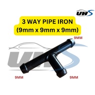 3 WAY PIPE IRON (9mm x 9mm x 9mm)