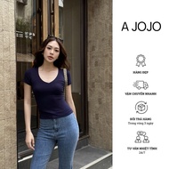 AJOJO T-shirt with short sleeves and unlined crew neck AT1008 - Genuine product