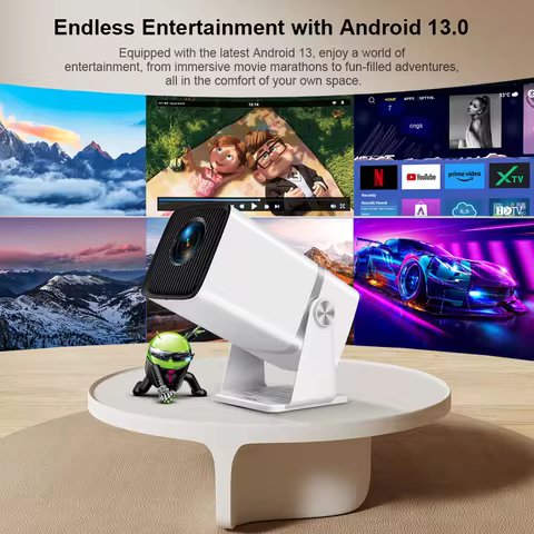 ThundeaL Mini Projector TD80W Full HD 4K Supported Android WiFi 3D Portable Home Theater for Outdoor