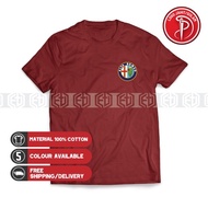 Baju Sulam Alfa Romeo Cotton 100% T Shirt T-Shirt Shirts Streetwear Casual Motorsport Racing Pakaian