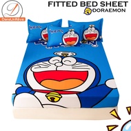DANSUNREVE Doraemon fitted bedsheet Hello Kitty design rubber around Bed sheet Cute Cartoon anime fo