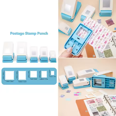 Bundle Deal Postage Stamp Puncher Scalloped Square/rectangular Stamp Hole Punch Lever Action Craft P