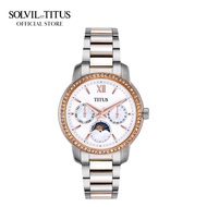 Solvil et Titus Devot Multi-Function Day Night Quartz &amp; Two-Tone Stainless Steel Bracelet Women Watch W06-03262-002