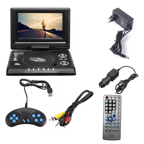 Portable Game Player for w/ DVD Player Remote Controller Game Pad Support USB