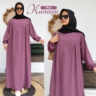 KV.GROSIR Gamis wanita terbaru Long Daily simple semi abaya Dress Jumbo Busui Friendly Tangan Panjan