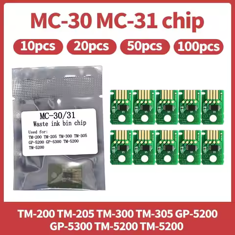 10pcs 100pcs MC30 MC-30 MC-31 MC31 Maintenance Tank chip For Canon TM-200 TM-205 TM-300 TM-305 GP-52