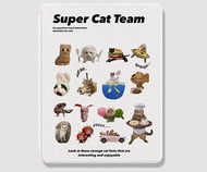 เคสiPadหมุน 360° แผ่นหลังอะครีลิ Super Cat Team Gen10 Gen9 gen8 ลายแมว gen7 gen6 gen5 เคสไอแพด iPad Case