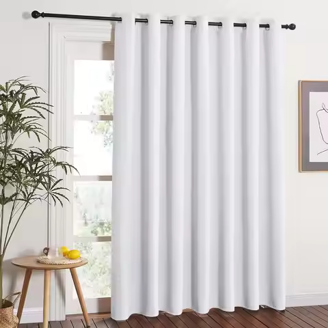 Vertical Blinds for Sling Door - Silver Grommet Top Blackout Window Curtains, Privacy Blinds for Pat