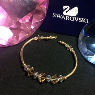 Swarovski bangle 10k gold